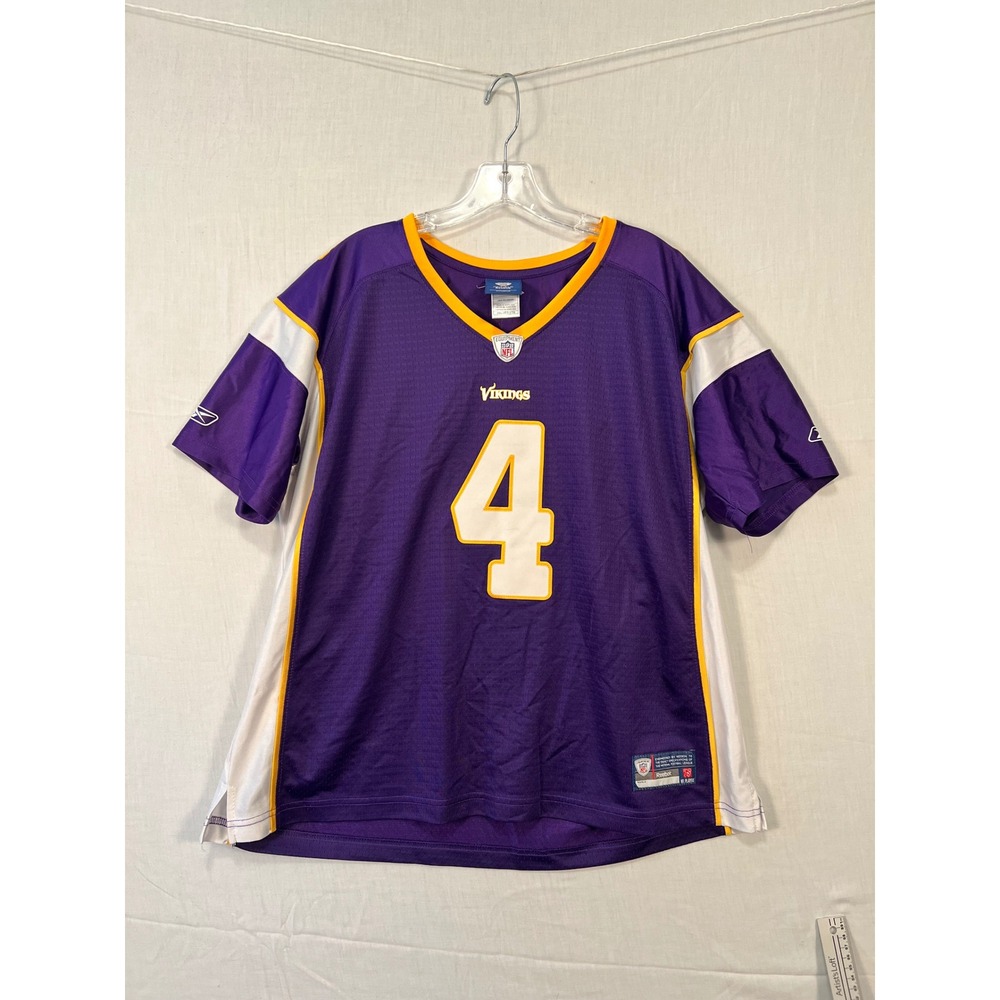 Reebok NFL Minnesota Vikings Brett Favre 4 Jersey Womens 2XL Purple 7180W
